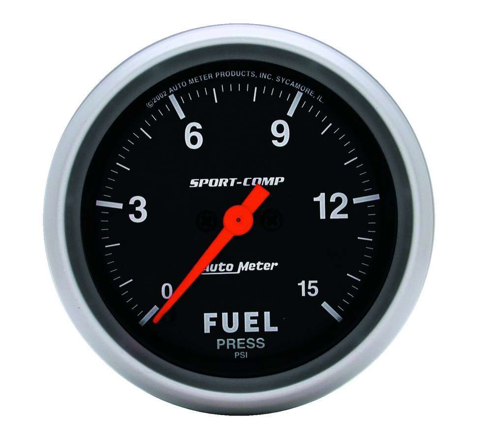 Autometer ATM3561 Sport Comp 2-5/8in Fuel 0-15 PSI Elec.