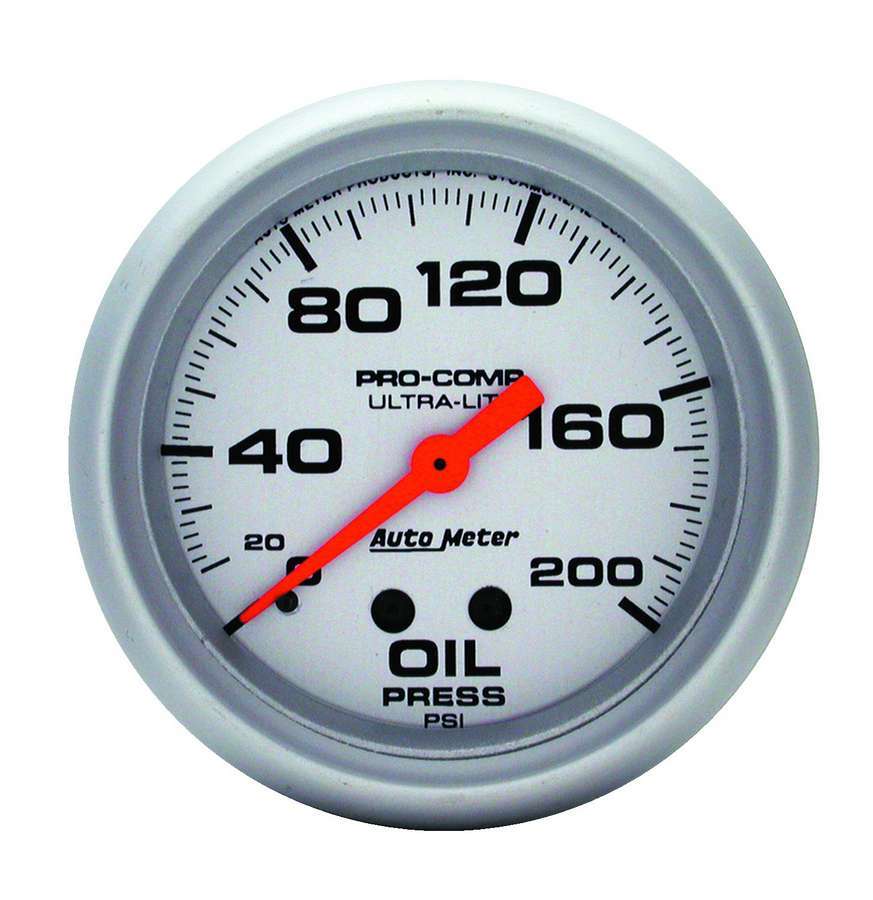 Autometer ATM4422 2-5/8in Mech Oil Pressure 0-200 Psi