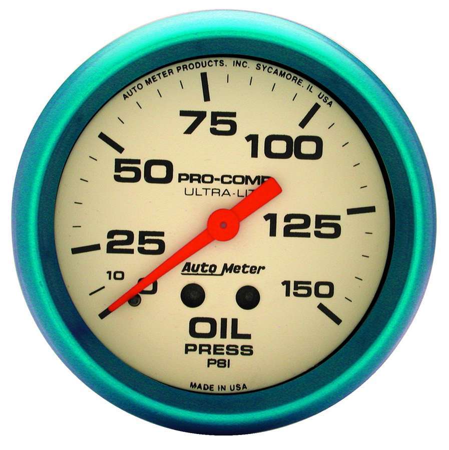 Autometer ATM4523 2-5/8 Ultra-Nite Oil Press. Gauge 0-150psi