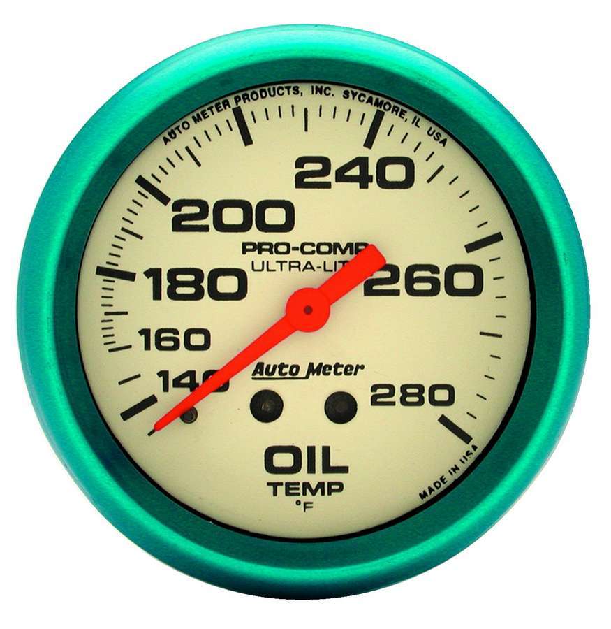 Autometer ATM4541 2-5/8 Ultra-Nite Oil Temp Gauge 140-280