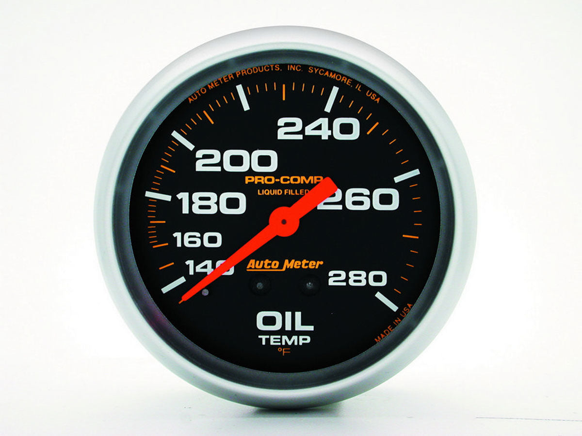 Autometer ATM5443 140-280 Oil Temp Gauge with 12ft Capillary Tube