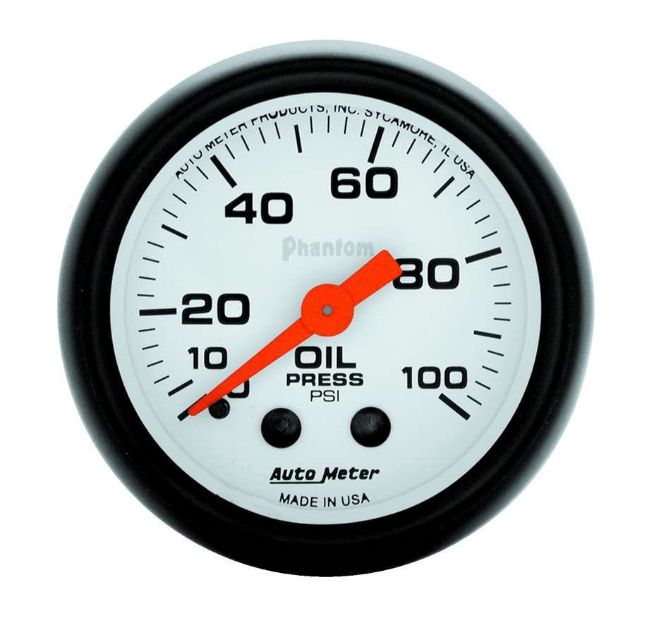Autometer ATM5721 Phantom 2 1/16in Oil Pressure 0-100 PSI Mech.