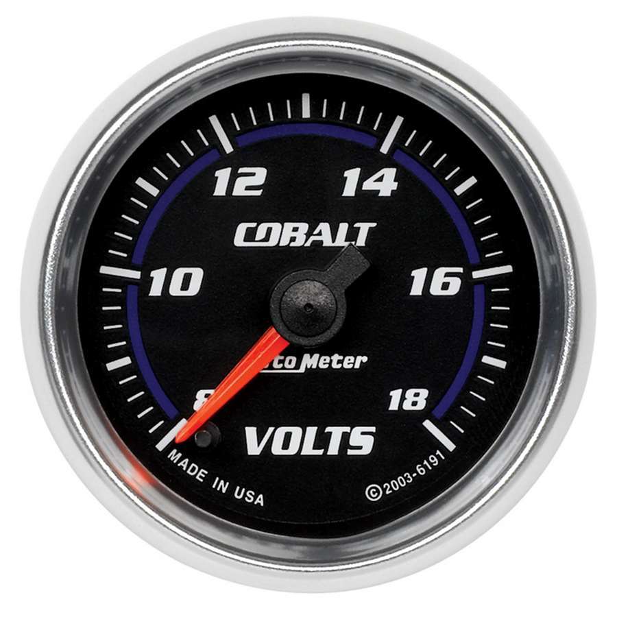 Autometer ATM6191 2-1/16in C/S Voltmeter Gauge 8-18 Volts