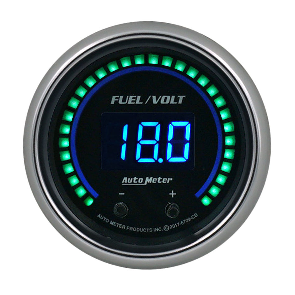 Autometer ATM6709-CB 2-1/16 Fuel/Volt Gauge Elite Digital CB Series