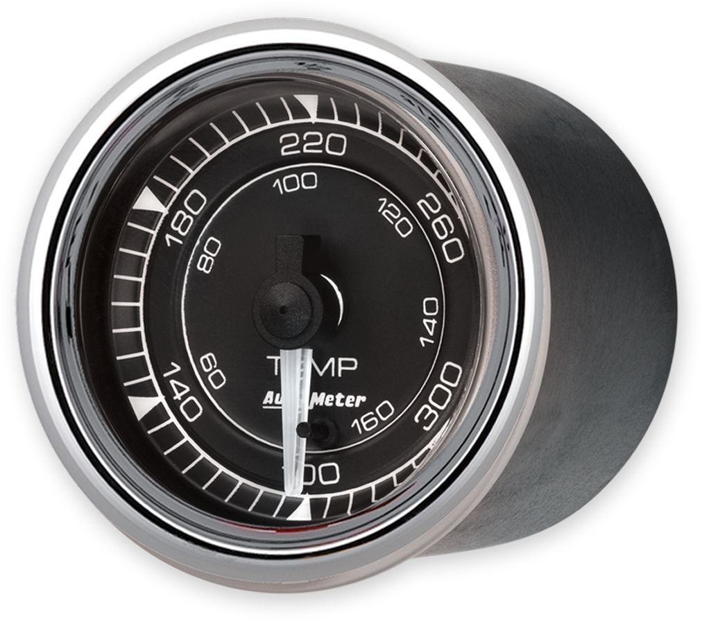 Autometer ATM9748 2/16 Chrono Chrome Gauge Temp 300 Degree