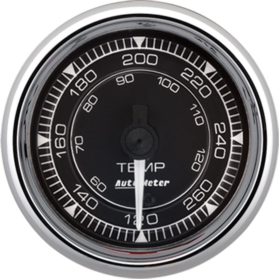 Autometer ATM9754 2/16 Chrono Chrome Gauge Temp - 120-280 Degree