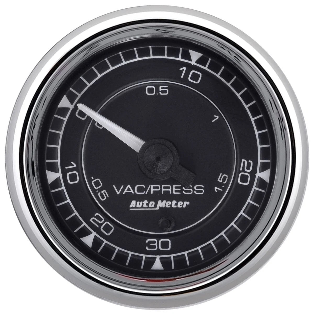Autometer ATM9759 2/16 Chrono Chrome Gauge Vac/Boost 30HG/30PSI