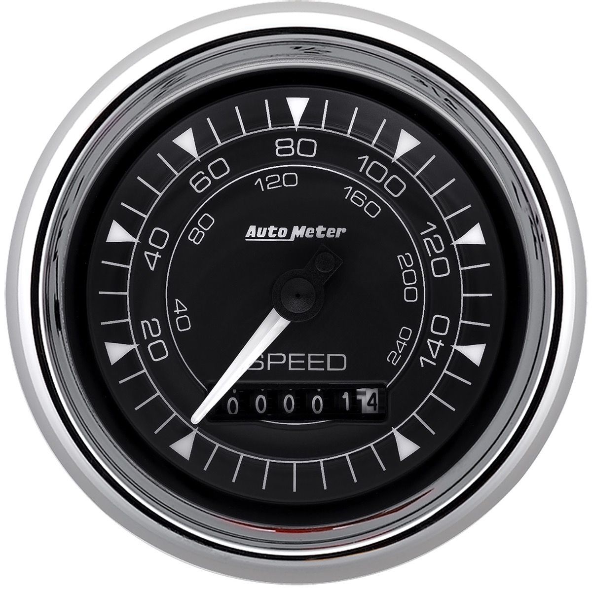 Autometer ATM9788 3-3/8 Speedo Chrono Chrome 160 MPH