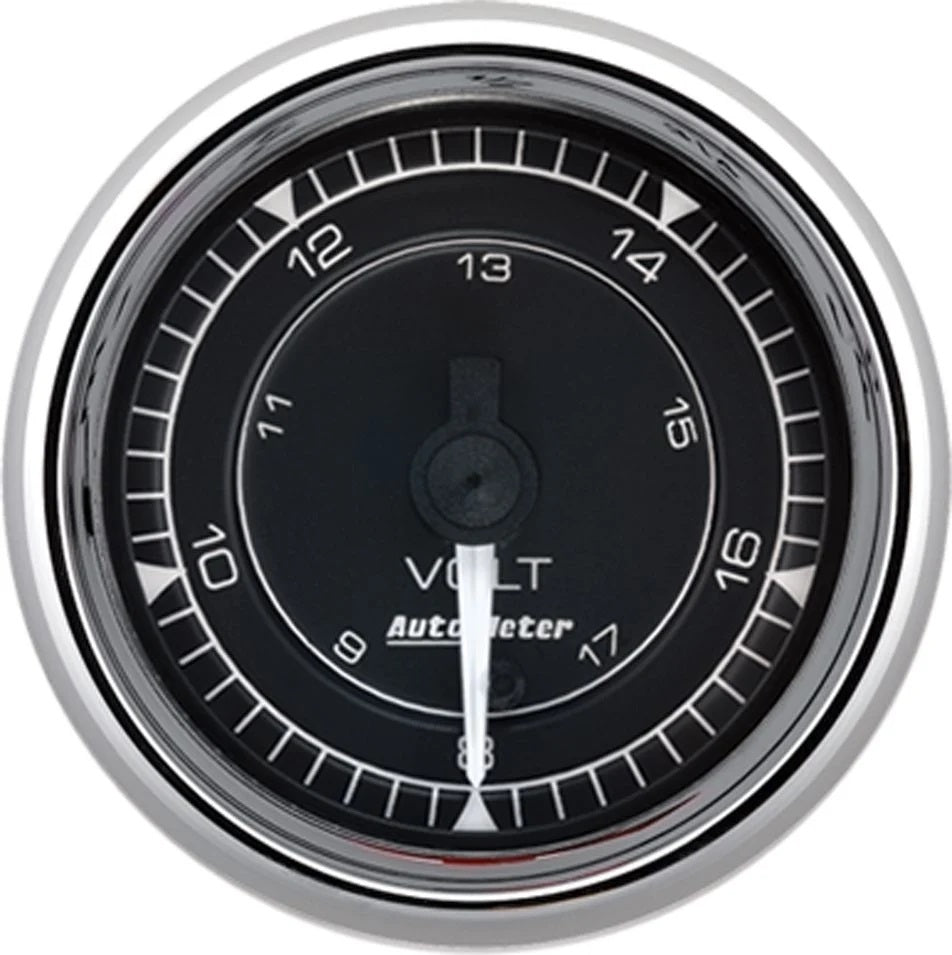 Autometer ATM9791 2/16 Chrono Chrome Gauge Voltmeter 18-Volt