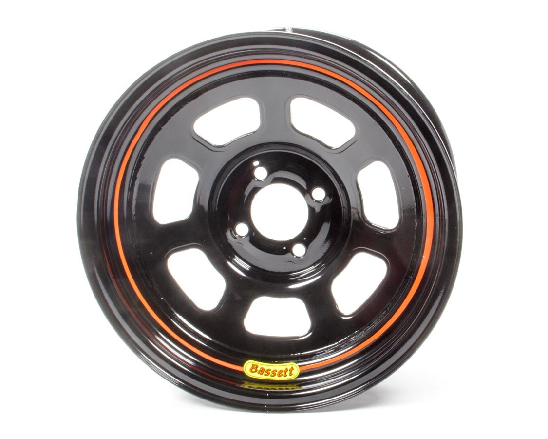 Bassett BAS57SH4 Wheel 15x7 4x100mm D- Hole 4in BS Black