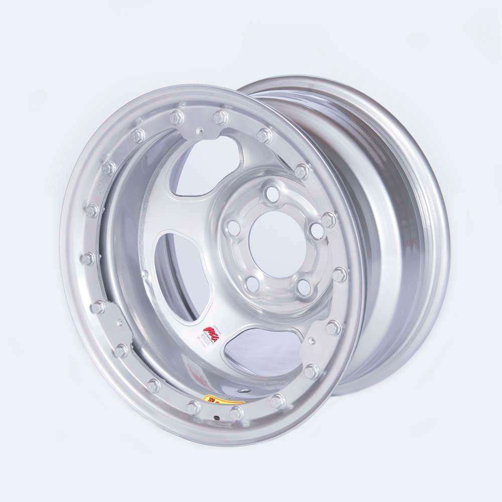 Bassett BAS58A53ISLK 15x8 IMCA Silver Beadlock Inertia 5x5