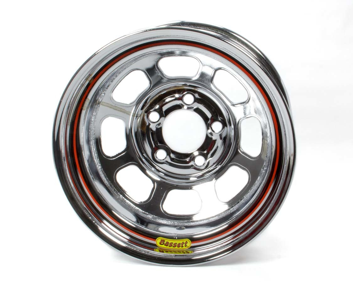 Bassett BAS58D52EC 15x8 Wheel 5x5 Chrome D-Hole Armor Edge
