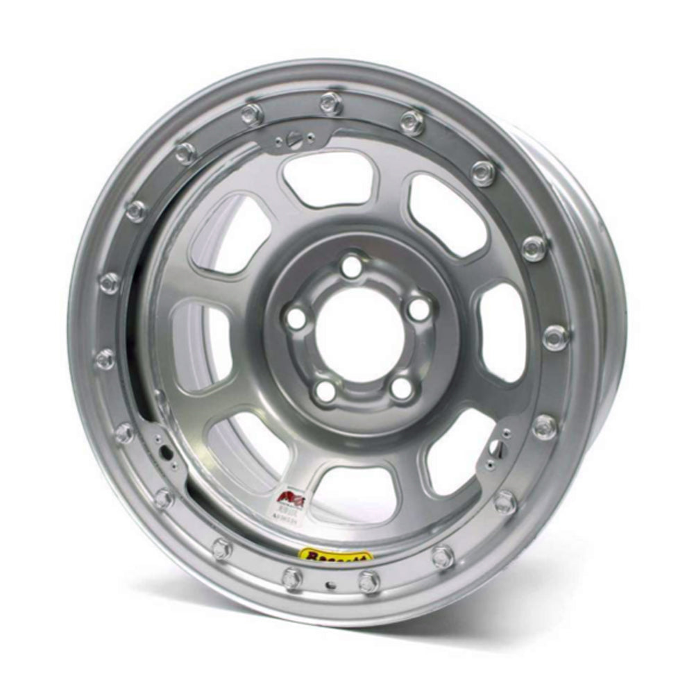 Bassett BAS58DC3ISLK 15X8 IMCA B/Lock Wheel D-Hole Silver 5x4.75