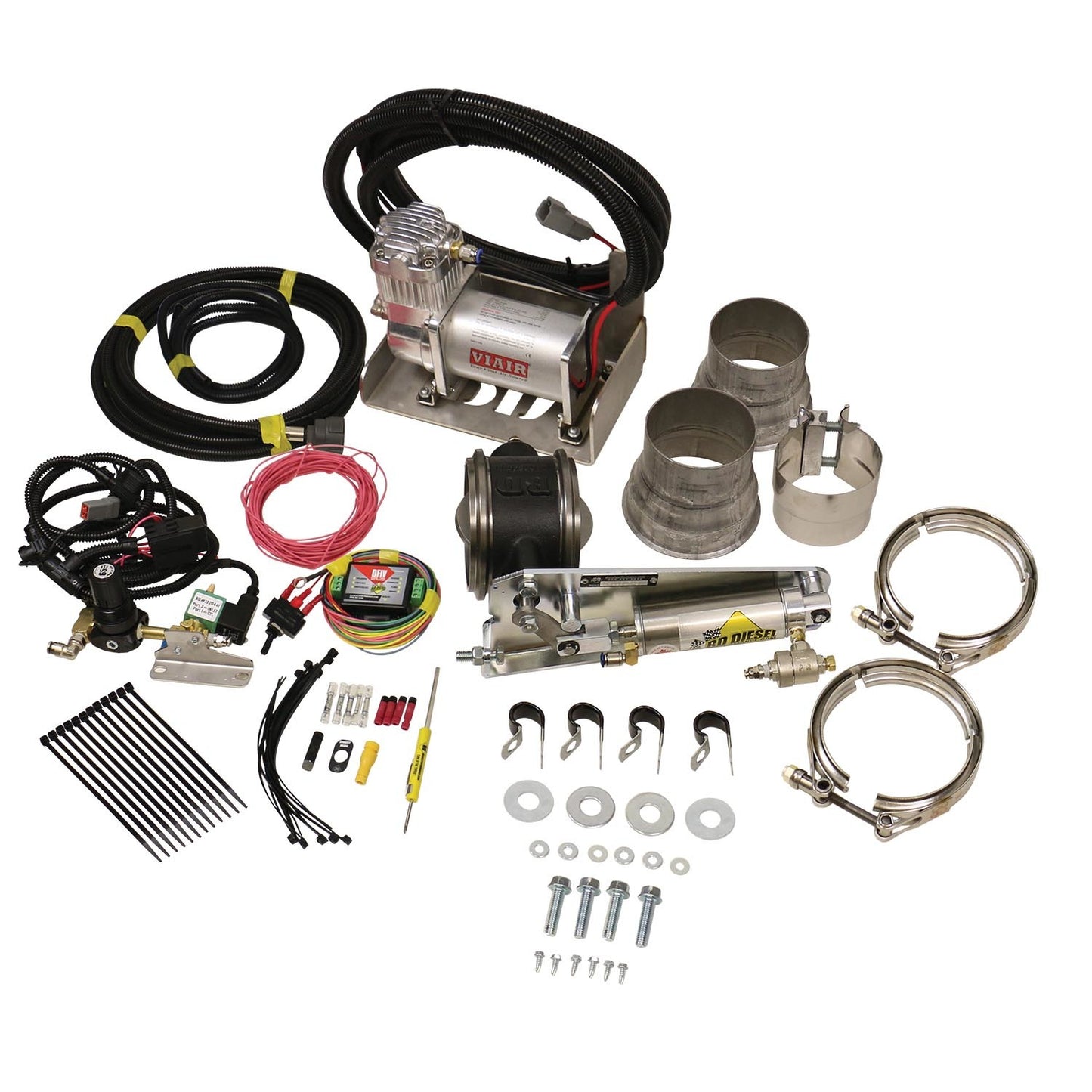 Bd Diesel BDD1028135 Exhaust Brake Universal 3.5in w/ Air Compressor