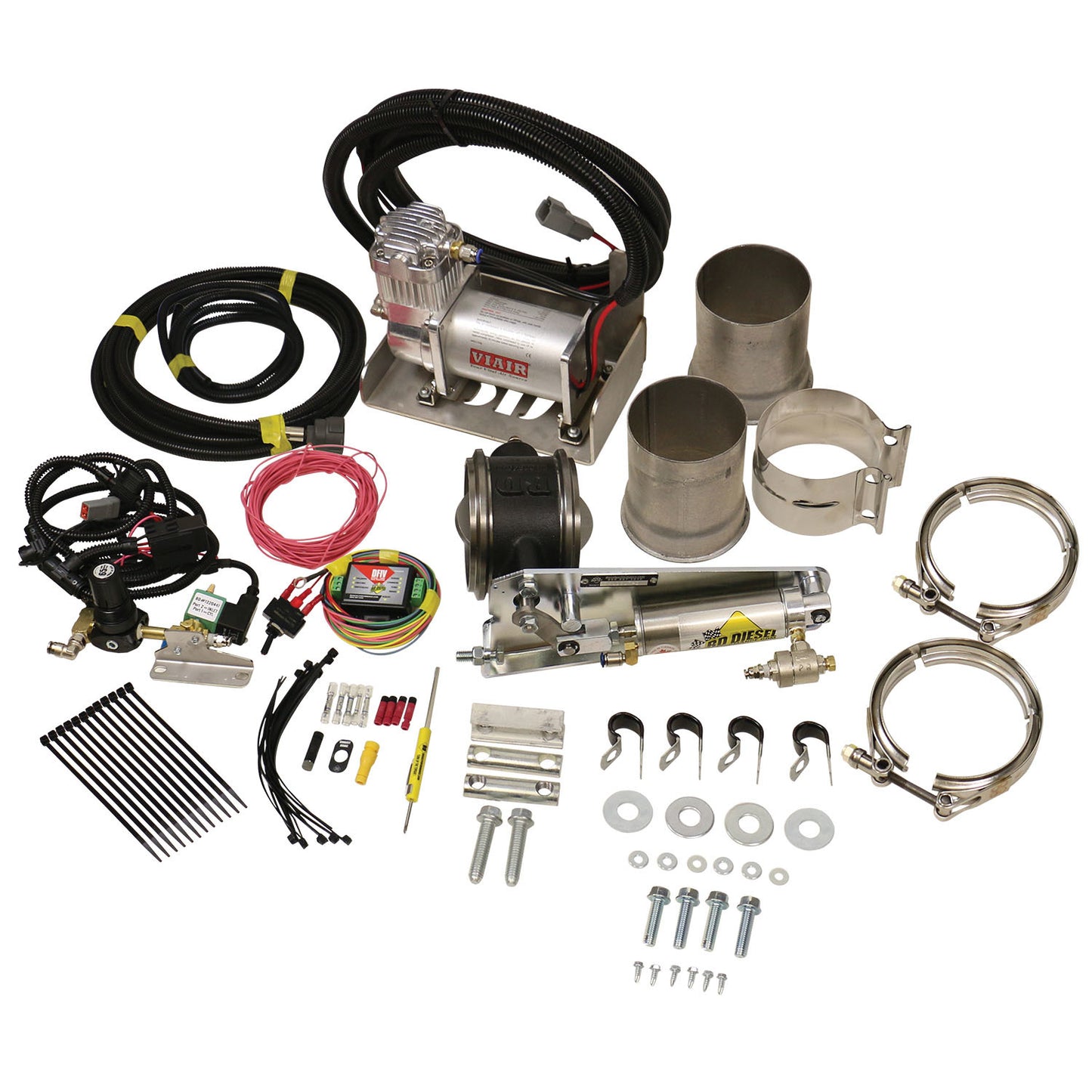 Bd Diesel BDD1028140 Exhaust Brake Universal 4in w/ Air Compressor
