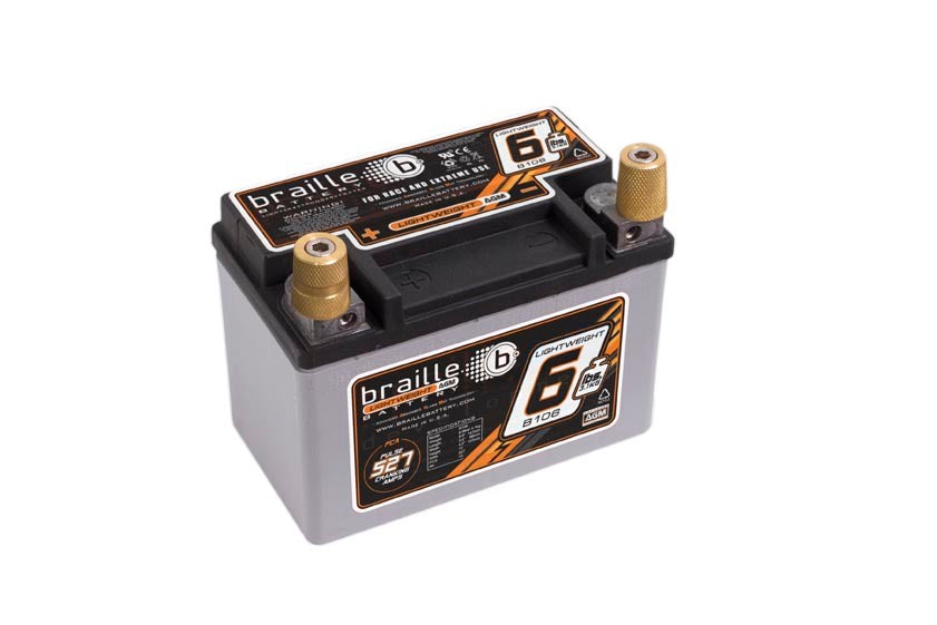 Braille Auto Battery BRBB106 Racing Battery 6.6lbs 527 PCA 5.8x3.4x4.1