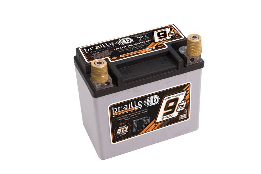 Braille Auto Battery BRBB129 Racing Battery 9.5lbs 813 PCA