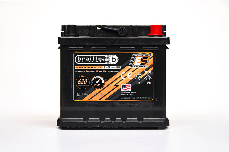 Braille Auto Battery BRBB140R-H4-LN1 140R-H4-LN1 Endurance AGM Battery 620 CCA
