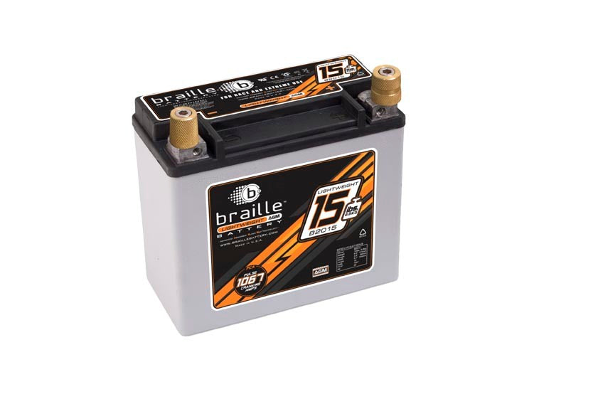 Braille Auto Battery BRBB2015 Racing Battery 15lbs 1067 PCA 6.8x3.3x6.1