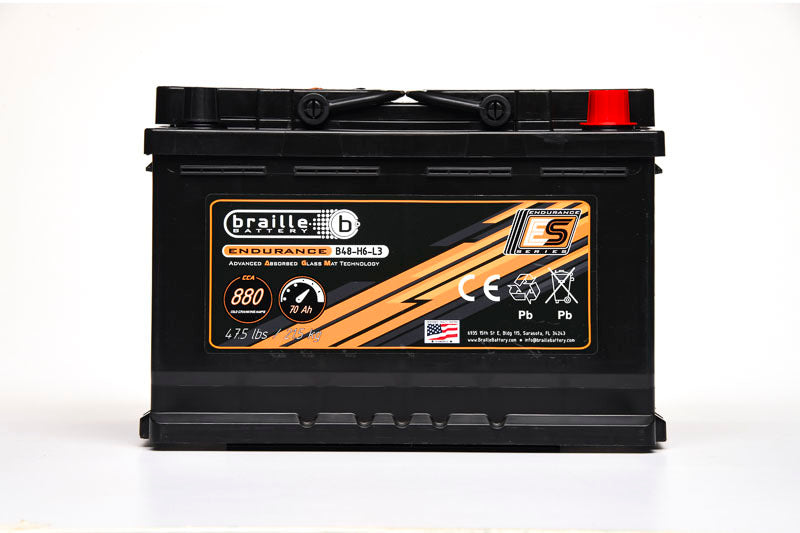 Braille Auto Battery BRBB48-H6-L3 48-H6-L3 Endurance AGM Battery 880CCA