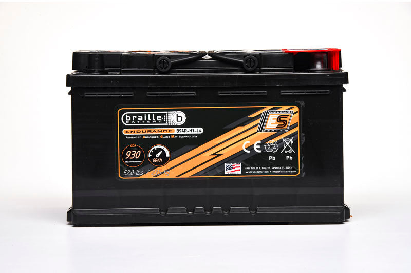 Braille Auto Battery BRBB94R-H7-L4 94R-H7-L4 Endurance AGM Battery 930 CCA