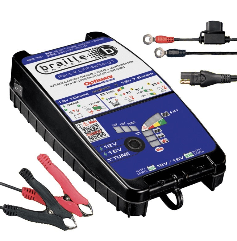 Braille Auto Battery BRBTM661 16-Volt Lithium Battery Charger