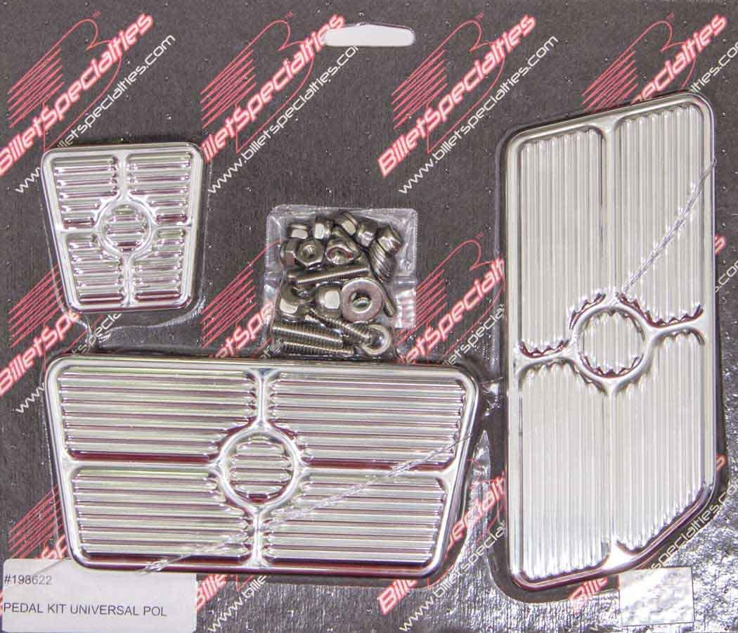 Billet Specialties BSP198622 Universal Pedal Kits Grooved Polished