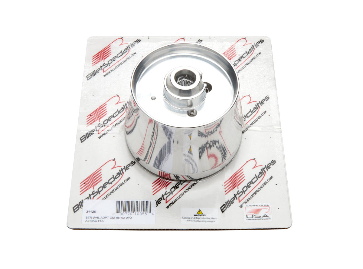 Billet Specialties BSP31126 96-03 GM Steering Wheel Adapter Polished