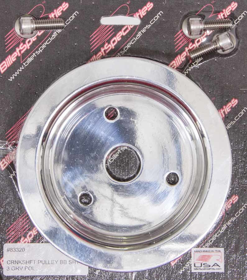 Billet Specialties BSP83320 Polished BBC 3 Groove Lower Pulley