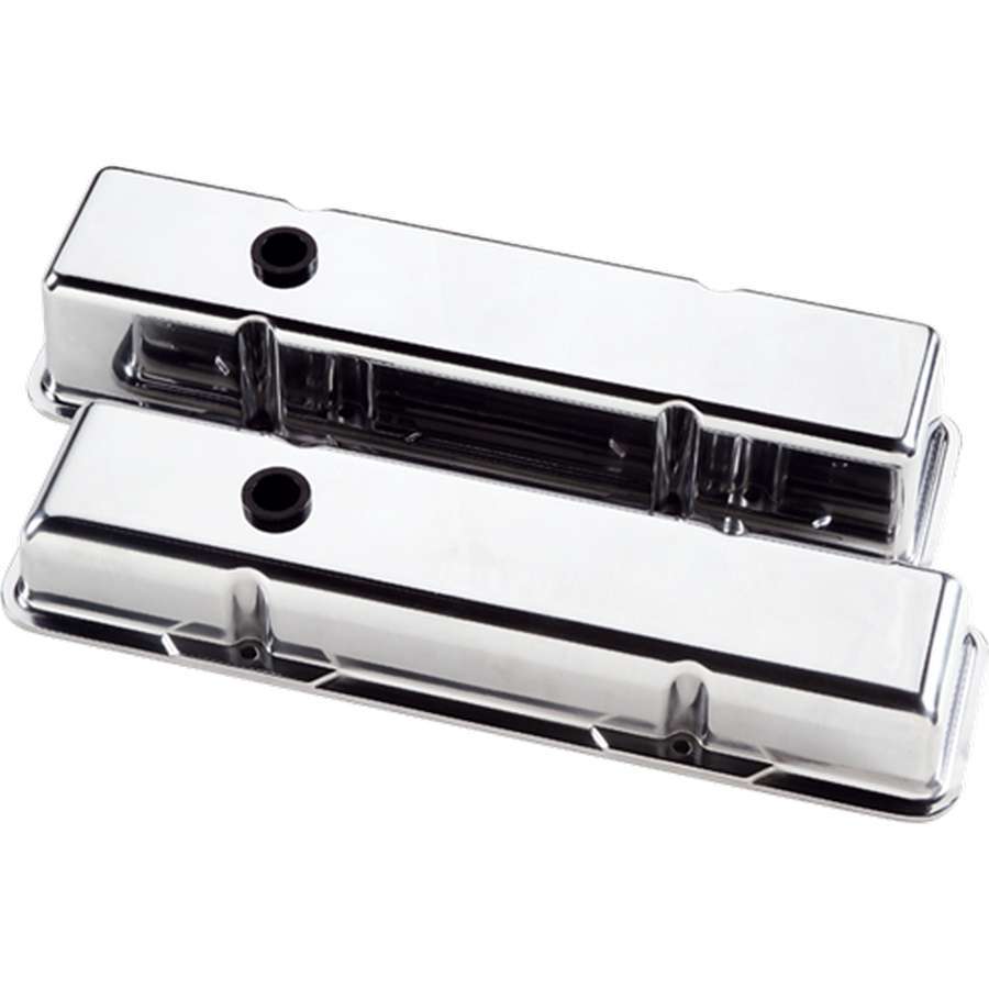 Billet Specialties BSP95229 Valve Covers SBC Plain Polished Tall