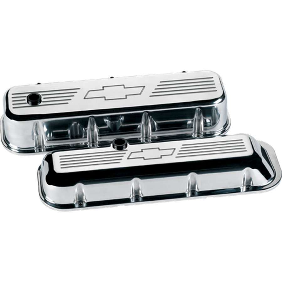 Billet Specialties BSP96121 BBC Valve Covers Bowtie Logo Tall