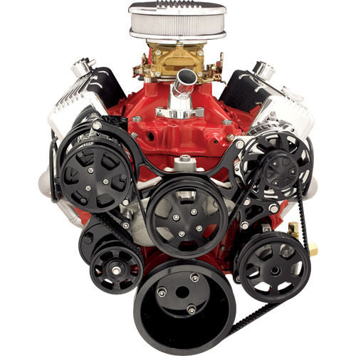 Billet Specialties BSPBLK13220 SBC Tru Track Pulley System Black