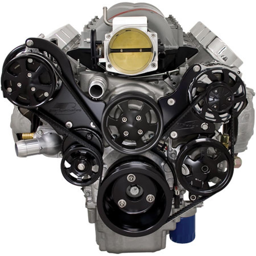 Billet Specialties BSPBLK13450 LS1/2/3/6 Tru Trac Pulley System Black