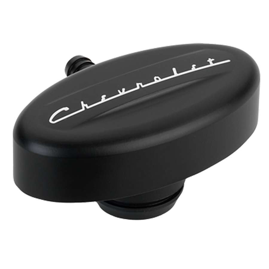 Billet Specialties BSPBLK21923 PCV Breather 1-1/4in VC Retro Black Chevrolet
