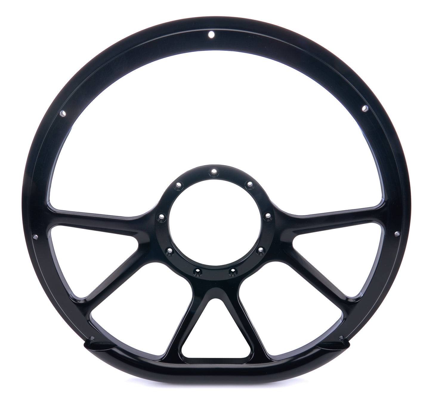 Billet Specialties BSPBLK29475 Steering Wheel 14in D-Sh ape Prism Black