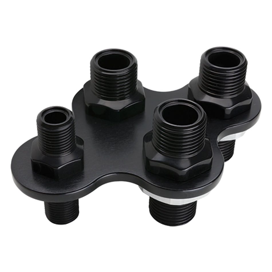 Billet Specialties BSPBLK66920 A/C & Heat Bulkhead 4-Port Black