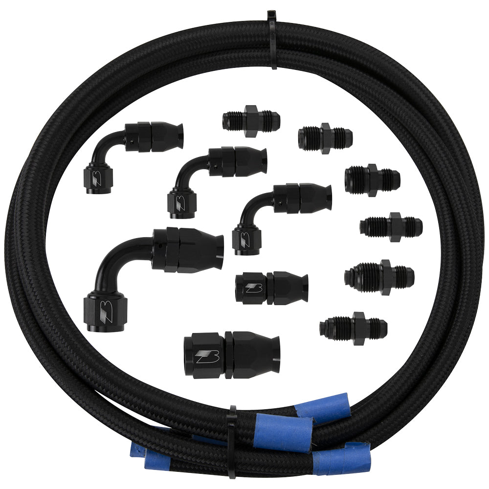 Billet Specialties BSPBLK77900 Hose Kit Power Steering w/Remote Reservoir
