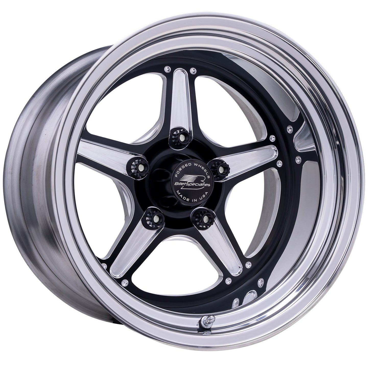 Billet Specialties BSPBRS23510L6135 Street Lite Black Wheel 15X10 3.5IN BS