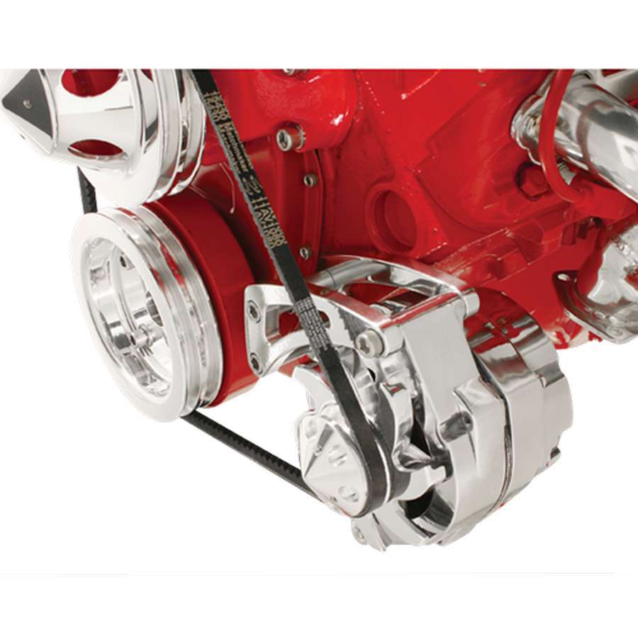 Billet Specialties BSPFM0105PC SBC Alt Bracket SWP Low Mount Drivers Side