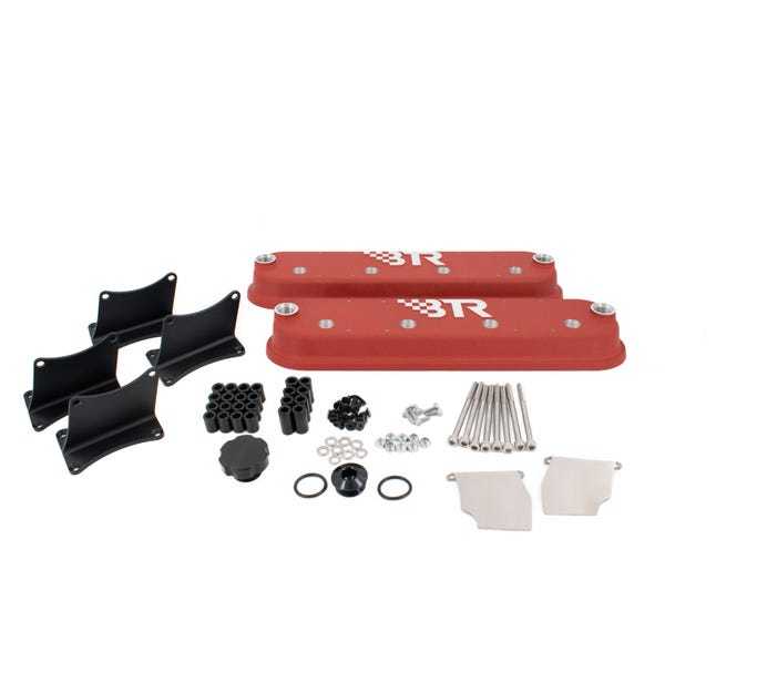 Brian Tooley Racing BTRVCA-02-RED-CM Valve Covers w/Coil Mounts - Red