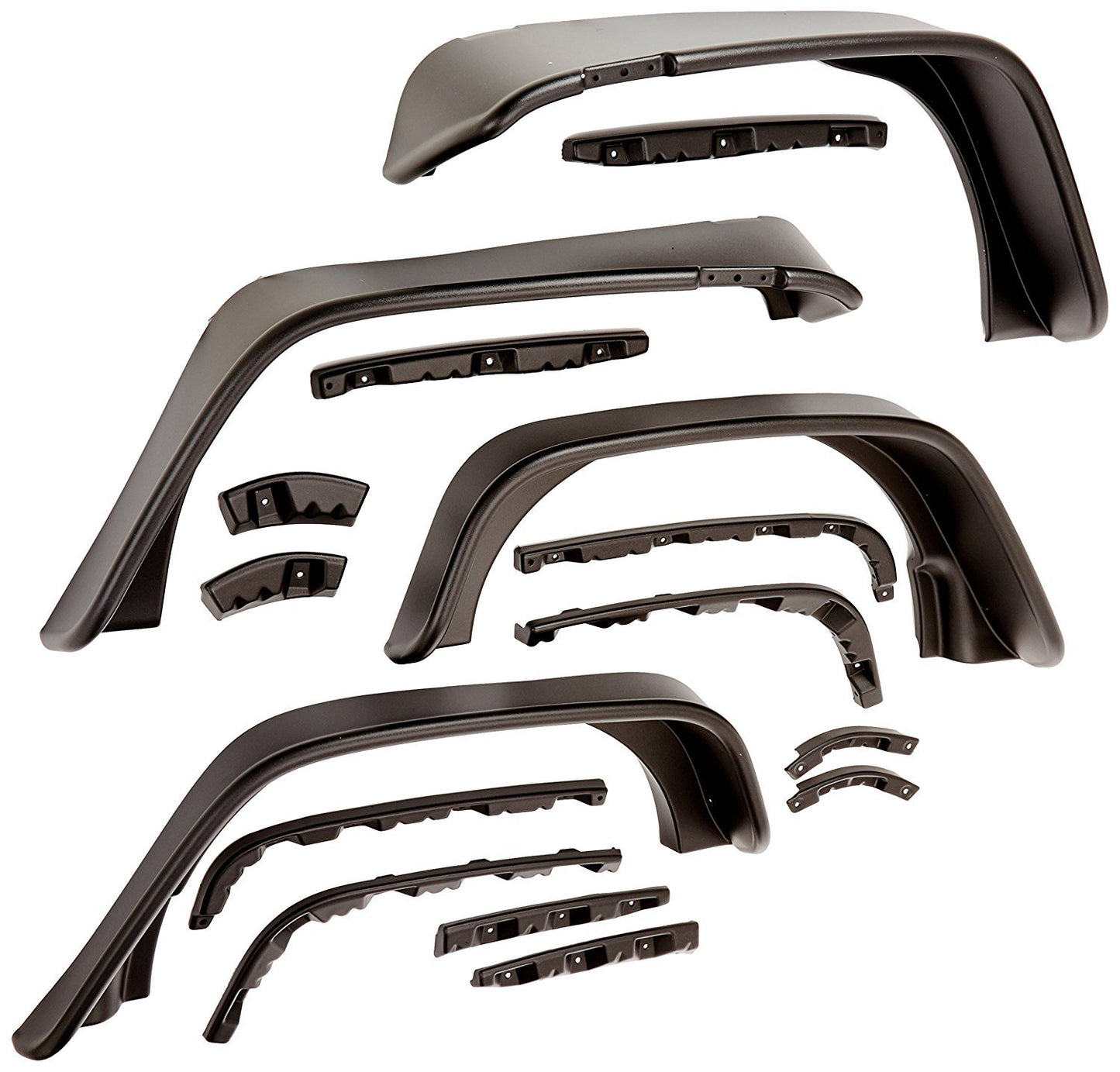 Bushwacker BUS10918-07 07- Jeep JK 4dr Flat Style Fender Flares