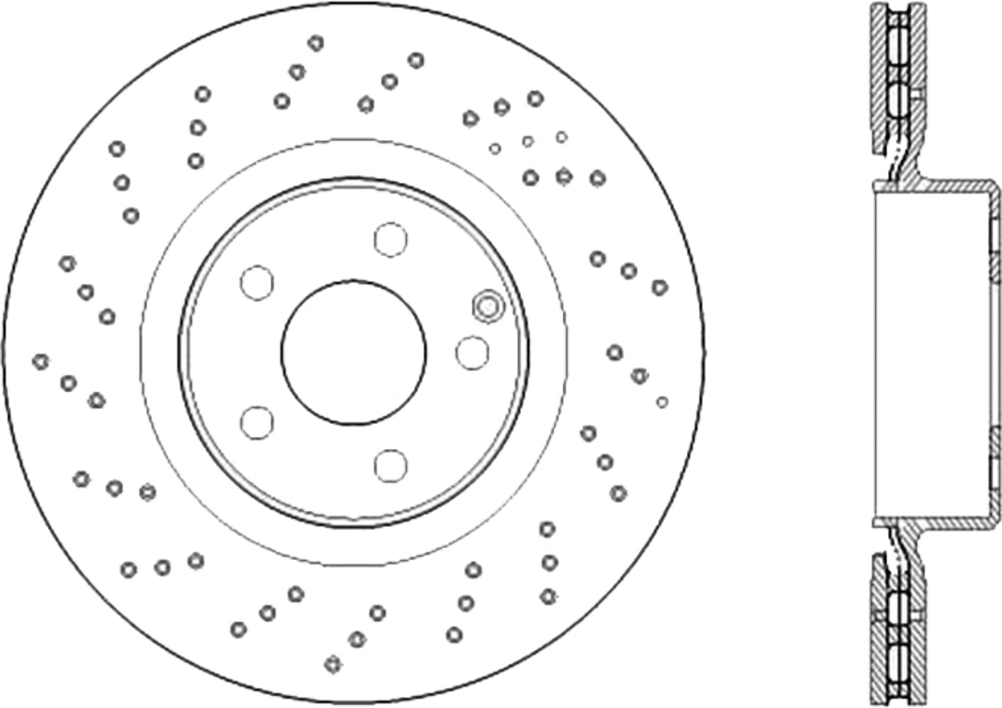 Centric Brake Parts CBP128.35120 Premium OE Design Drille d Brake Rotor