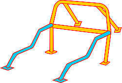 Chassis Engineering CCE3213 Pro Street Side Bar Kit 1-3/4 x 0.134 DOM