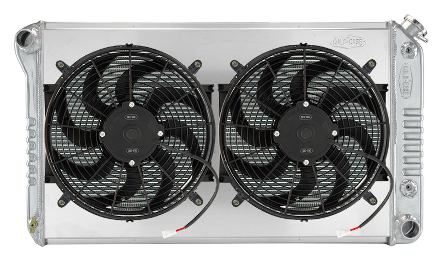 Cold Case Radiators CCRGMA42ASK 68-77 A-Body Radiator w/Dual 14in Fan Kit
