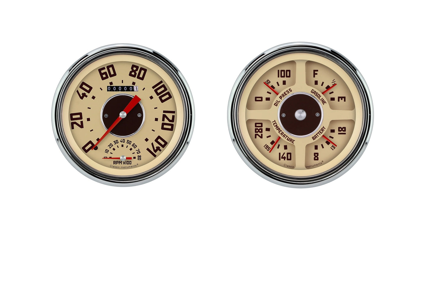 Classic Instruments CLACT47GM62 47-53 Chevy Truck Quad Gauge