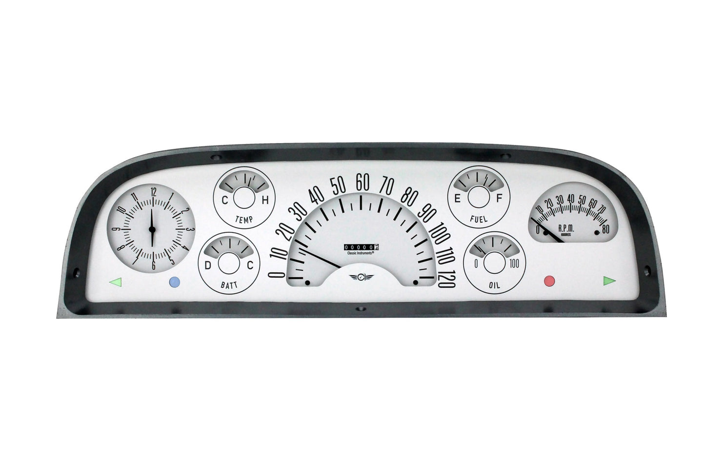 Classic Instruments CLACT60W 60-63 Chevy Truck Gauge Set White