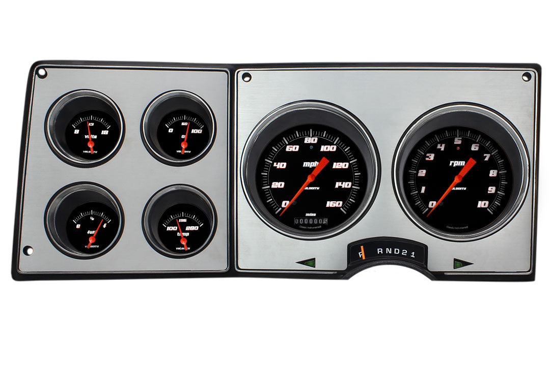 Classic Instruments CLACT73VSB 73-87 GM P/U Gauges Velocity Black