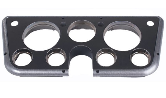 Clayton Machine Works CMW6772-B Gauge Bezel 67-72 GM P/U Brushed With Gray
