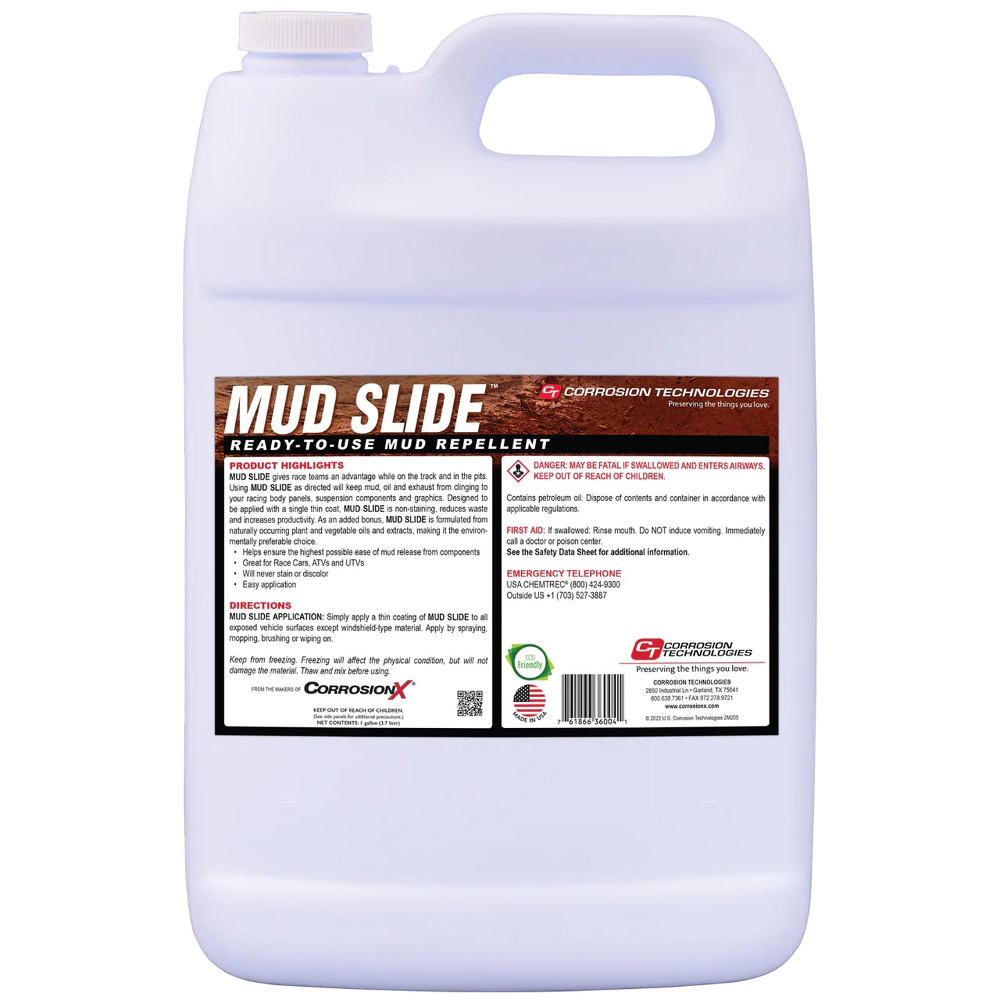 Corrosion Technologies CNX36004-X4 Mud Slide 1 Gallon Jug Case of 4