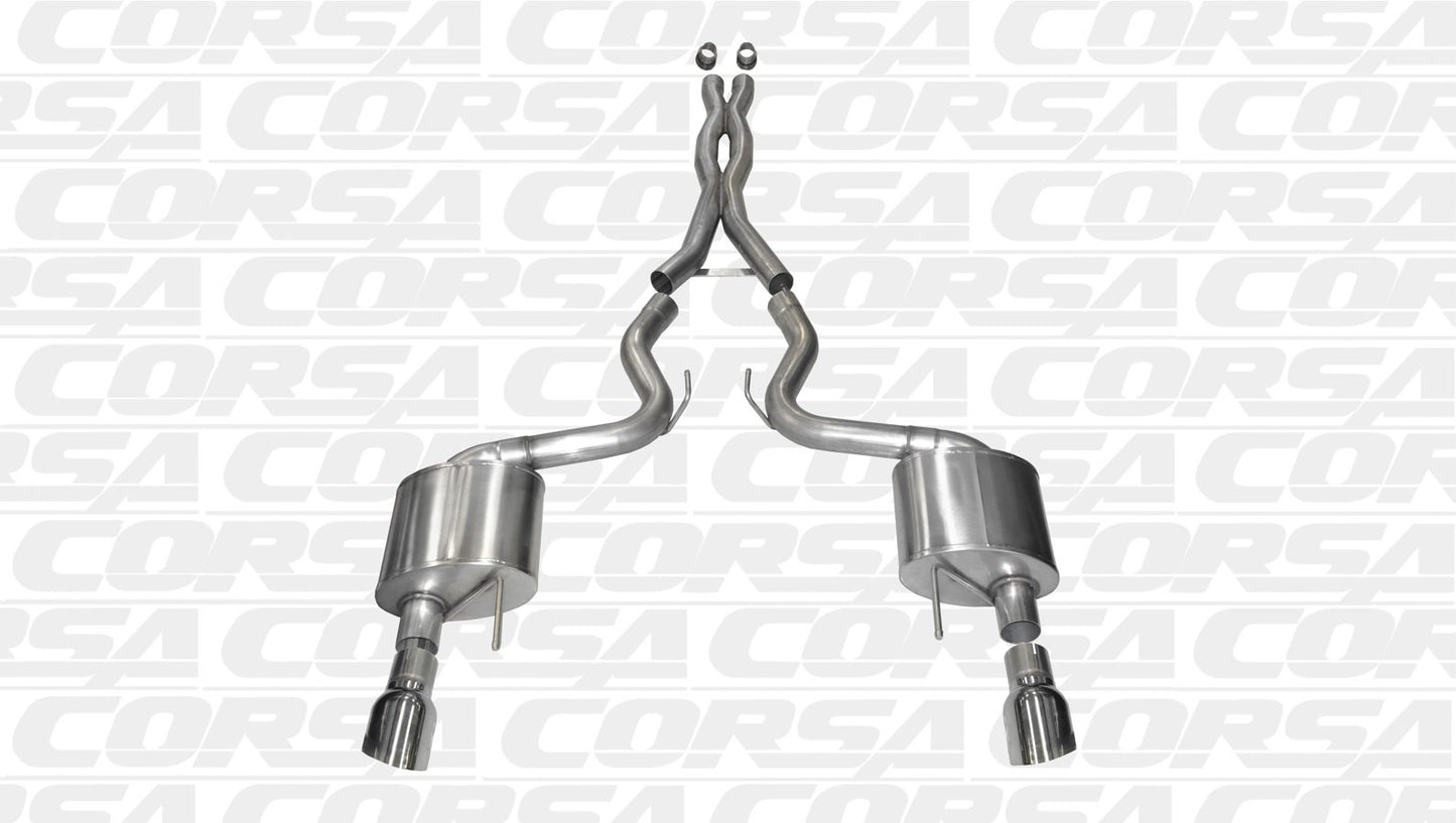 Corsa Performance COR14328 15- Mustang 5.0L Cat Back Exhaust System